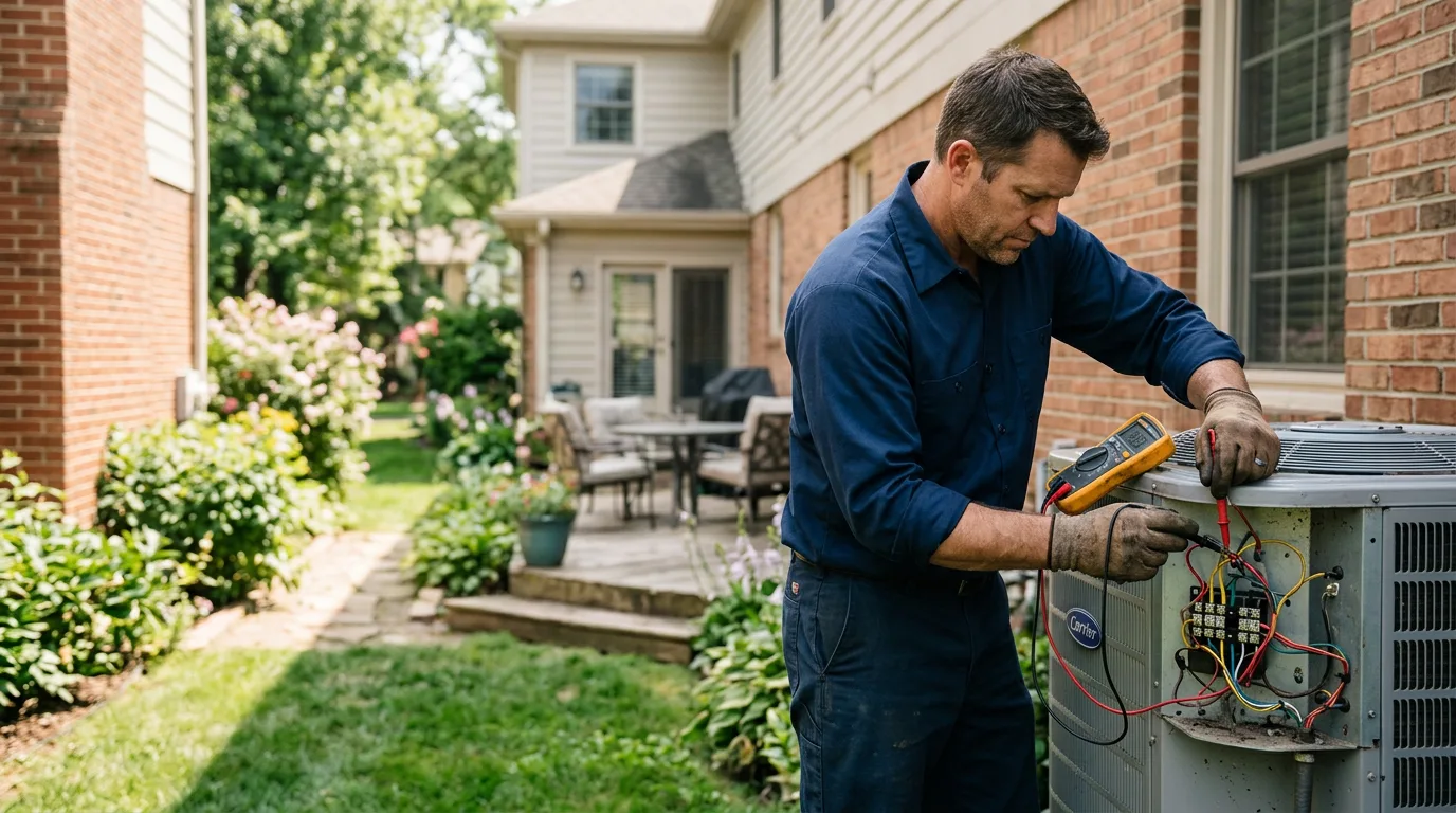 HVAC technician working near Garfield, KS